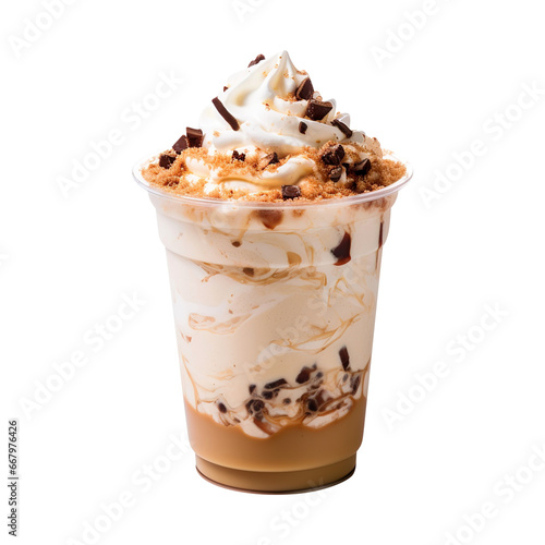 ice cream frappe isolated on transparent background Remove png, Clipping Path