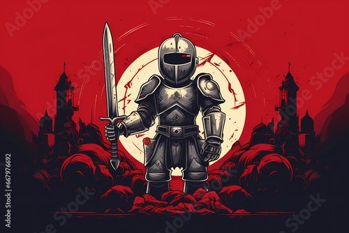 knight, medieval fantasy desktop background, for video, for folk music, folk meditation © Nikita