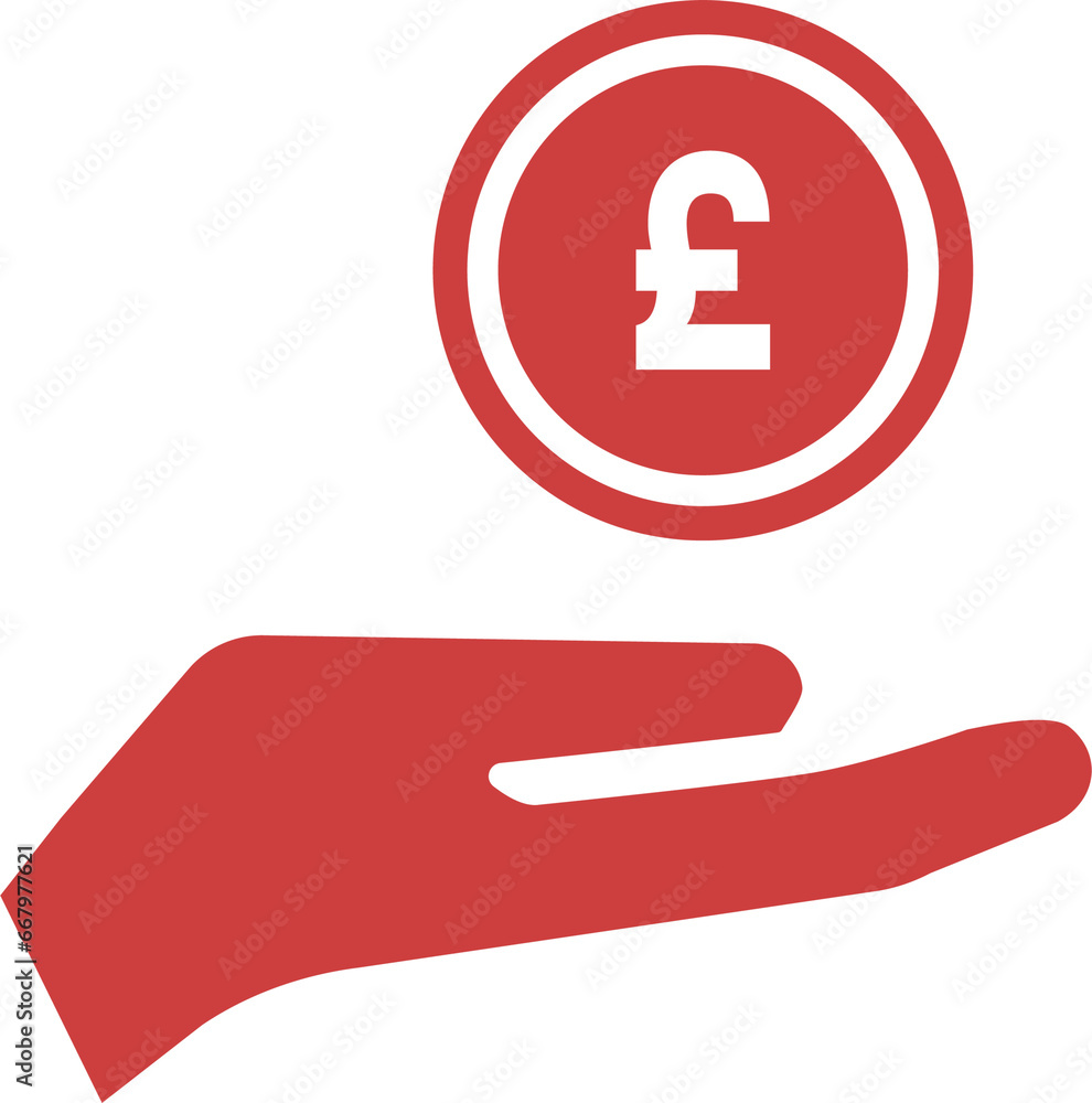 Digital png illustration of hand with pound coin on transparent background Digital png illustration of hand with pound coin on transparent background