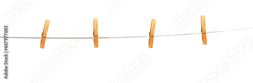 Digital png illustration of string with clips on transparent background photo