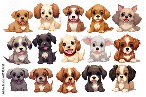 group of dogs ai generative