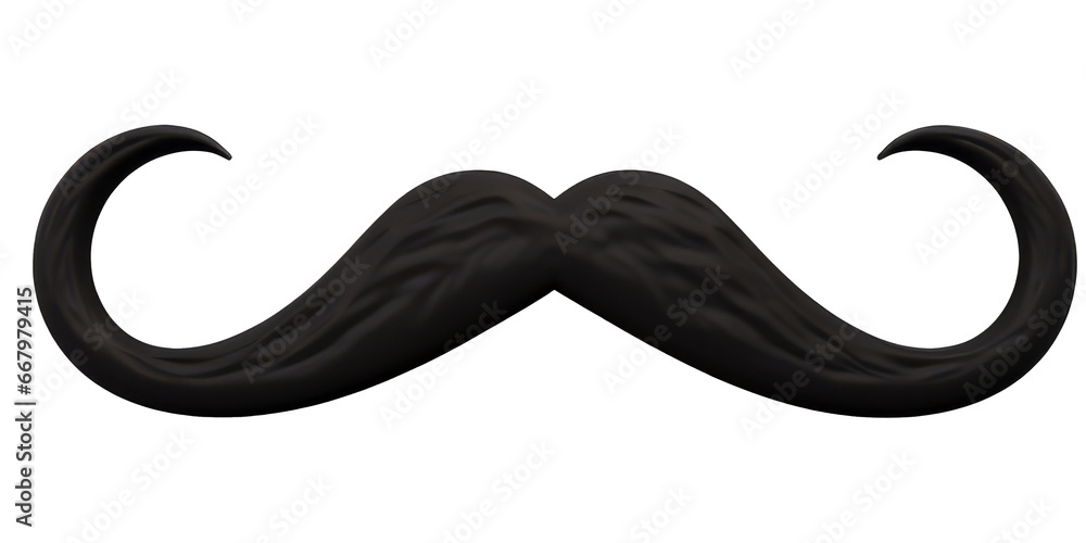 Black moustache isolated on isolated background Black moustache isolated on isolated background