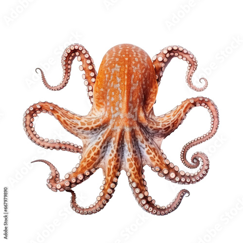 octupus isolated on transparent background