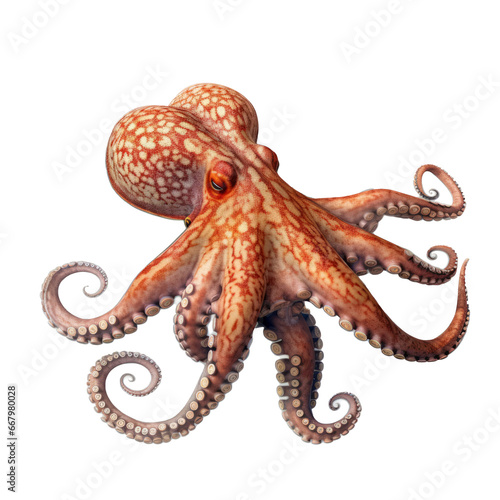 octupus isolated on transparent background