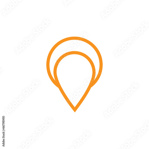 Map pin location icon logo design