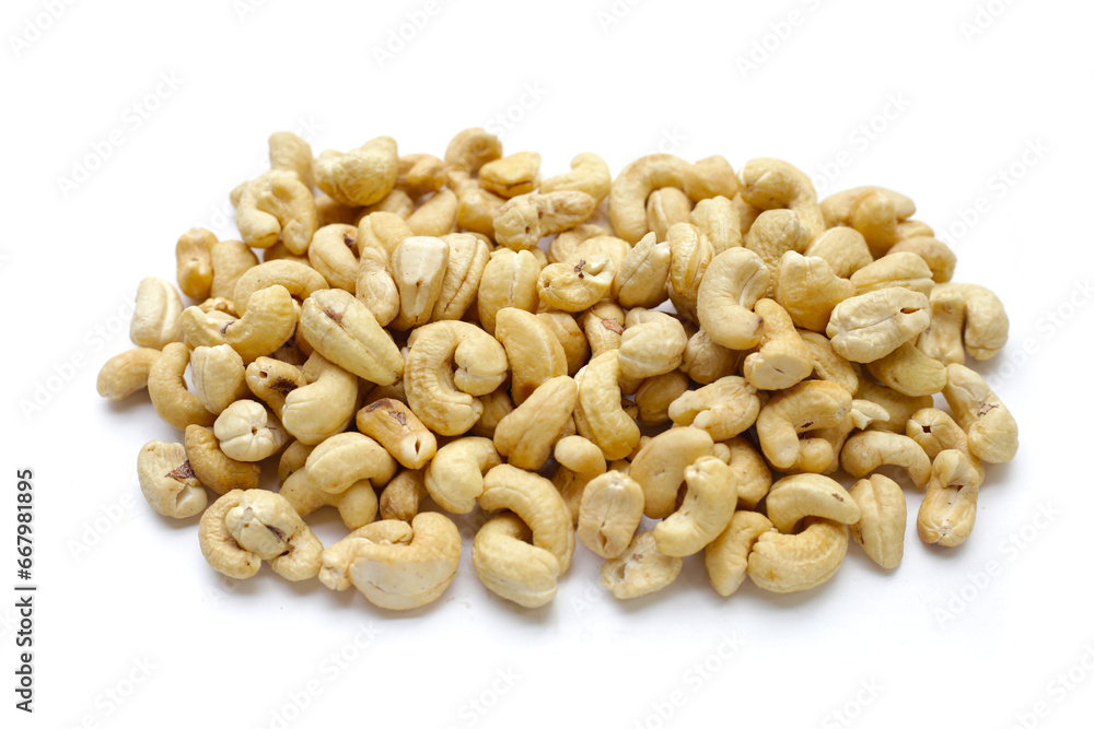 Cashew nuts on white background. Cashew nuts on white background.