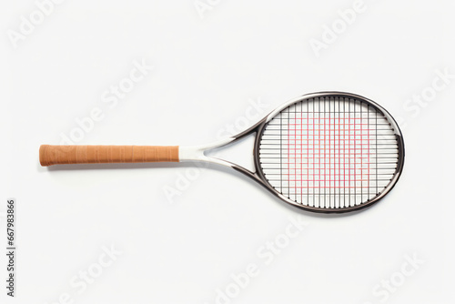 A tennis racket isolated on a white background