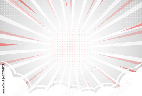 Comic background . gray and white gradation. could. zoom. abstarct 