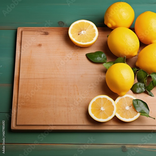 Lemons on a Cutting Board Freshly Sliced © Cydonian Studios