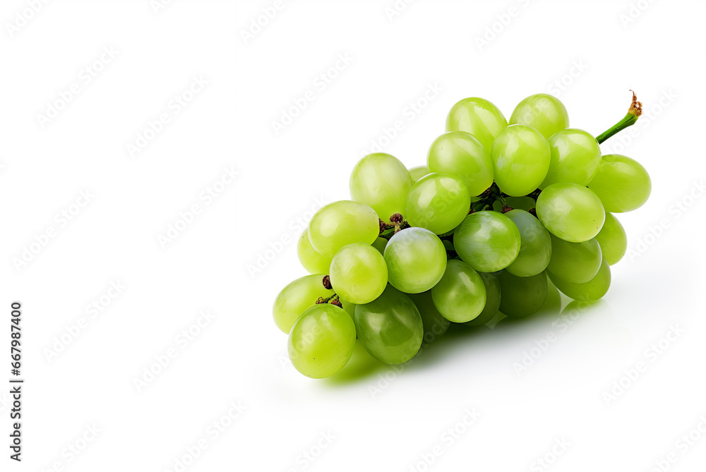 green grapes isolated on white background