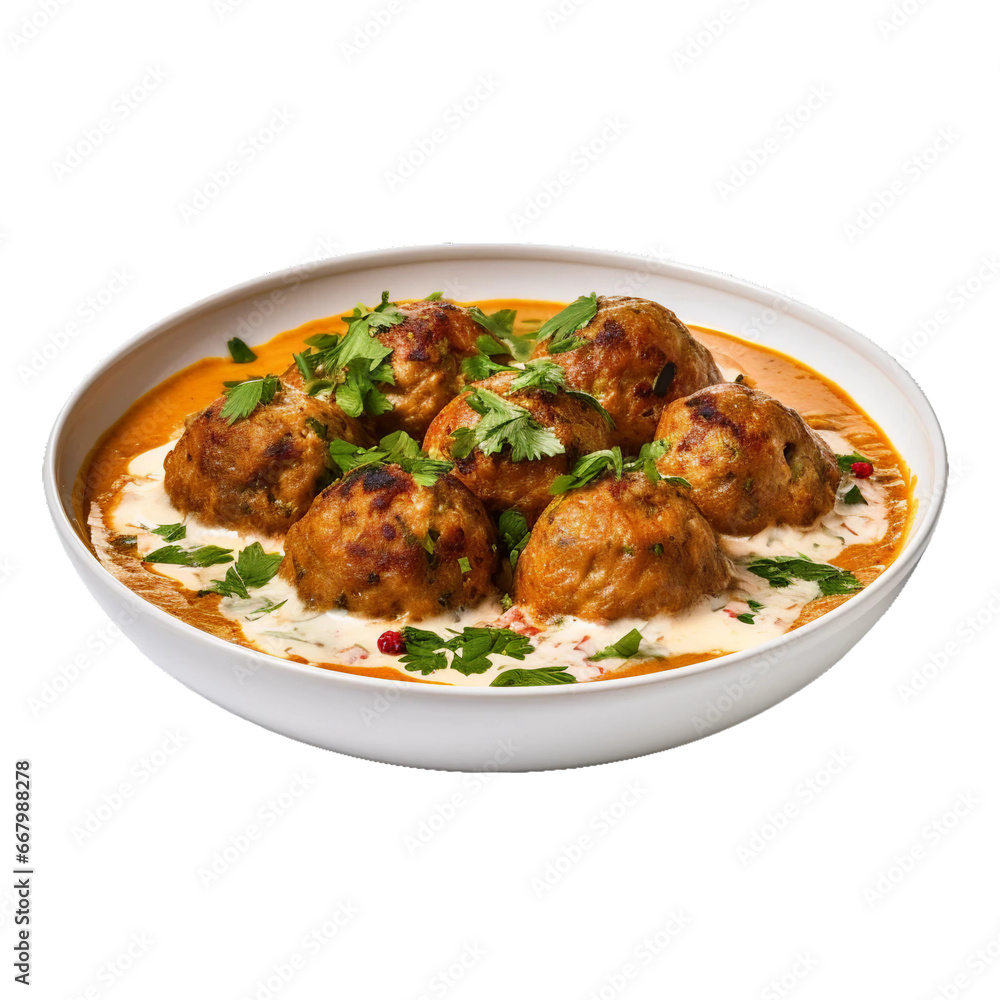 Malai Kofta, transparent background, isolated image, generative AI
Malai Kofta, transparent background, isolated image, generative AI