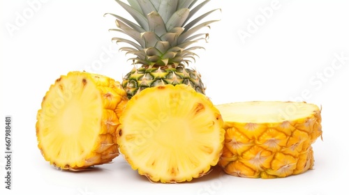 pineapple isolated on white  generated by AI