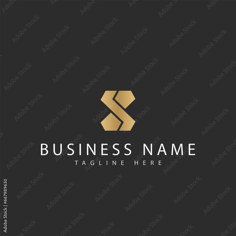 Obraz premium Letter S jewellery logo design, letter S with Diamond jewellery logo design template, jewellery logo