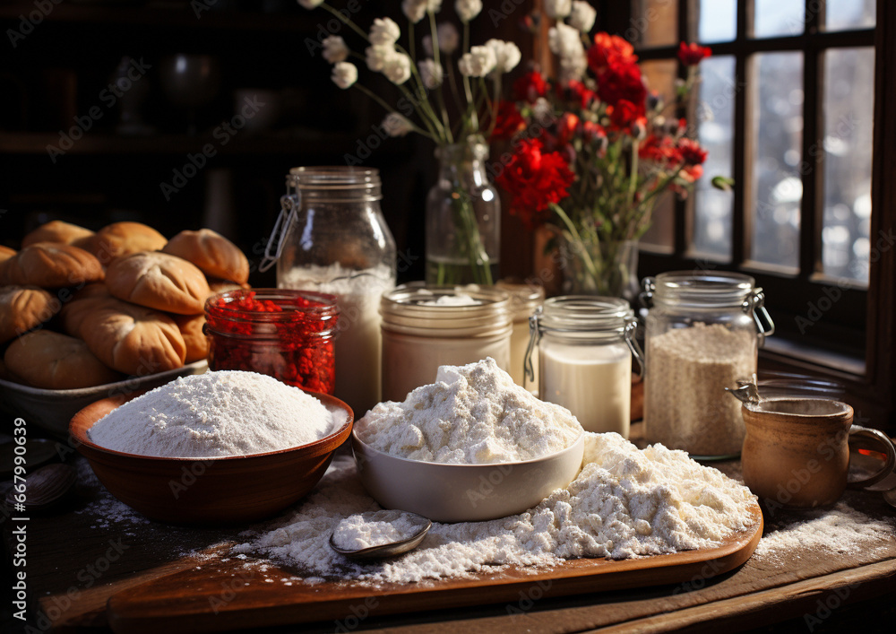 still life with baking ingredients still life with baking ingredients