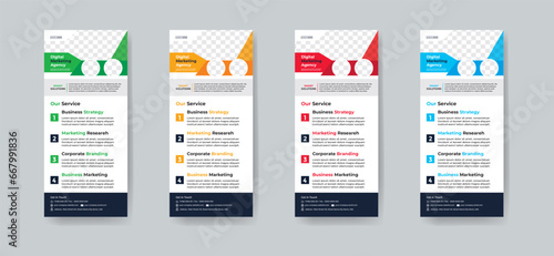 Modern creative corporate business dl flyer or rack card layout concept background flyer brochure cover template for grow up your business to the next level