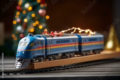 Image showing train model with present. Generative AI