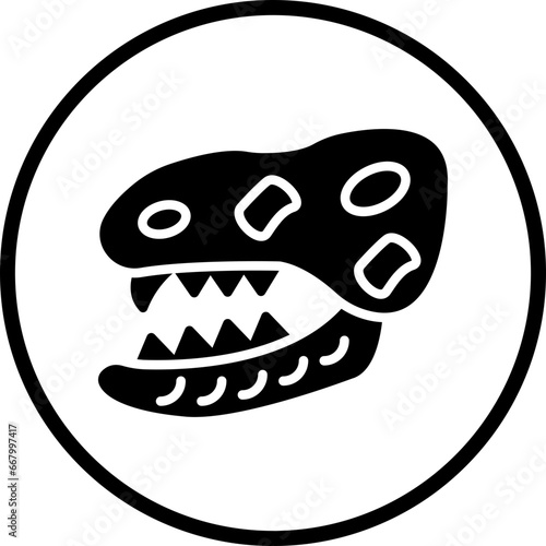 Vector Design Dinosaur Fossil Icon Style
