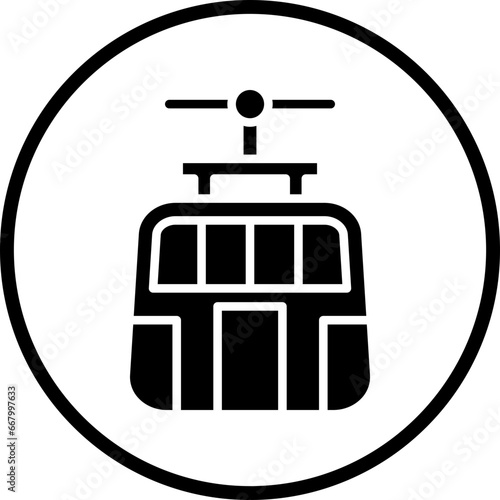 Vector Design Tramcar Icon Style