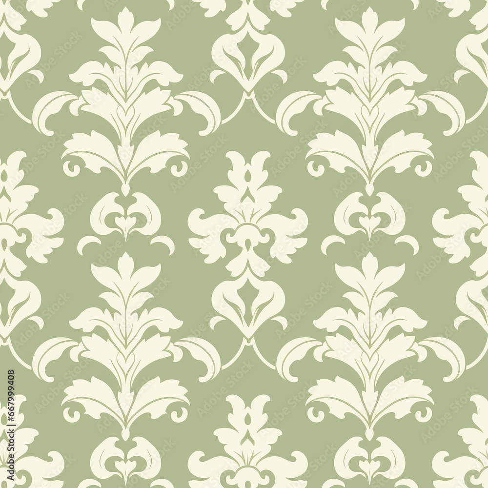 Pistachio Damask Elegant Pastel Green Damask Seamless Pattern Pistachio Damask Elegant Pastel Green Damask Seamless Pattern