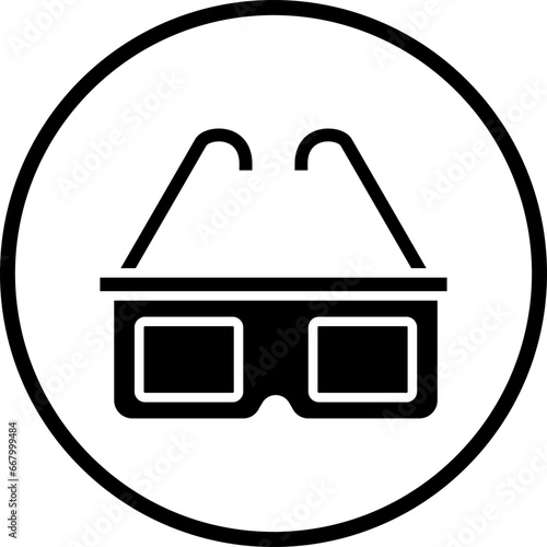 Vector Design 3d Glasses Icon Style
