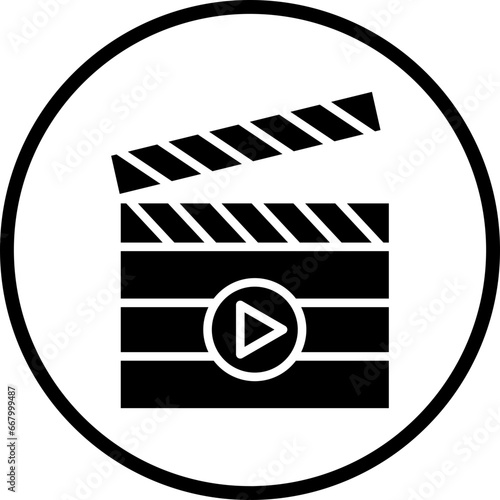 Vector Design Clapperboard Icon Style