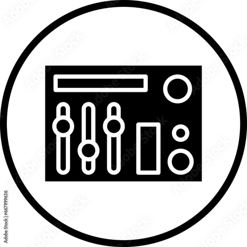Vector Design Audio Mixing Icon Style
