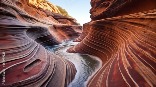 The mesmerizing swirls of a natural rock formation, carved by centuries of erosion.
