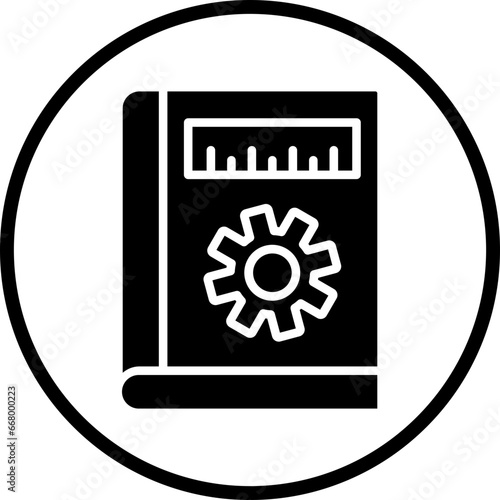 Vector Design Engineer Notebook Icon Style