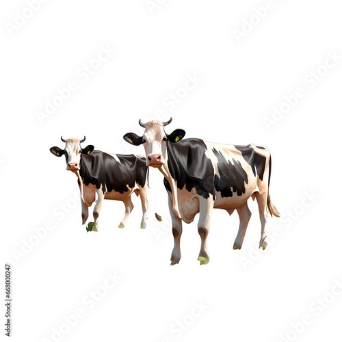 Milk cow on transparent background PNG
