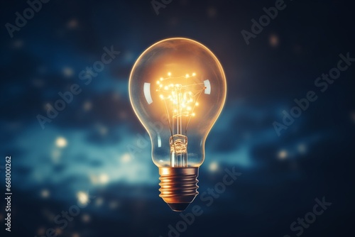  Idea light bulb flying to the sky like a rocket 