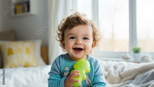 child playing with a toy