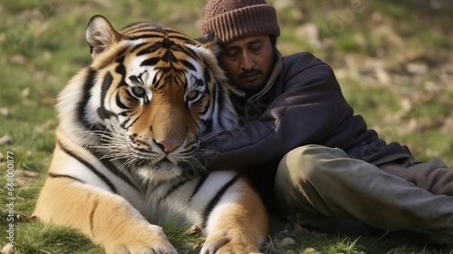 human and tiger friendship © almeera