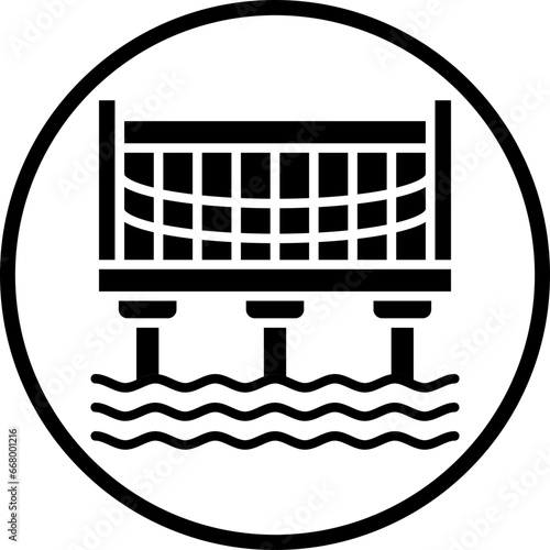 Vector Design Water Bridge Icon Style
