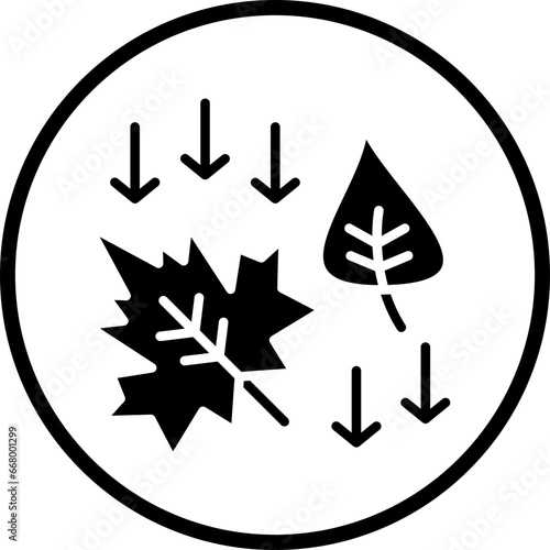 Vector Design Fallen Leaf Icon Style