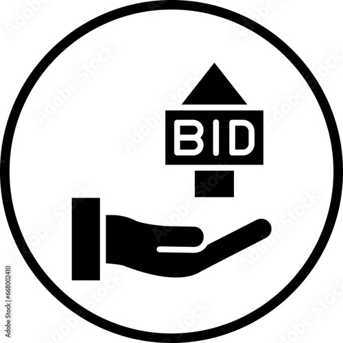 Vector Design Maximum Bid Icon Style