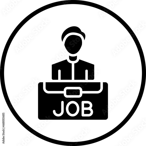 Vector Design Job Candidate Male Icon Style