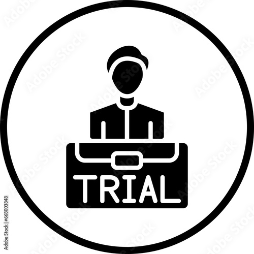 Vector Design Job Trial Icon Style