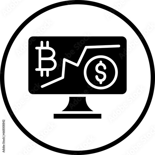 Cryptocurrency Investment Icon Style
