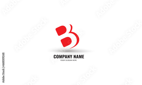 Vector b letter company and business logo design