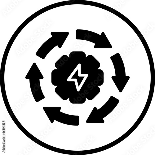 Recycle Energy Icon Style