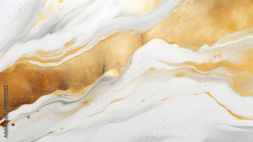 Liquid marble design abstract painting background with gold splash texture. generative AI.