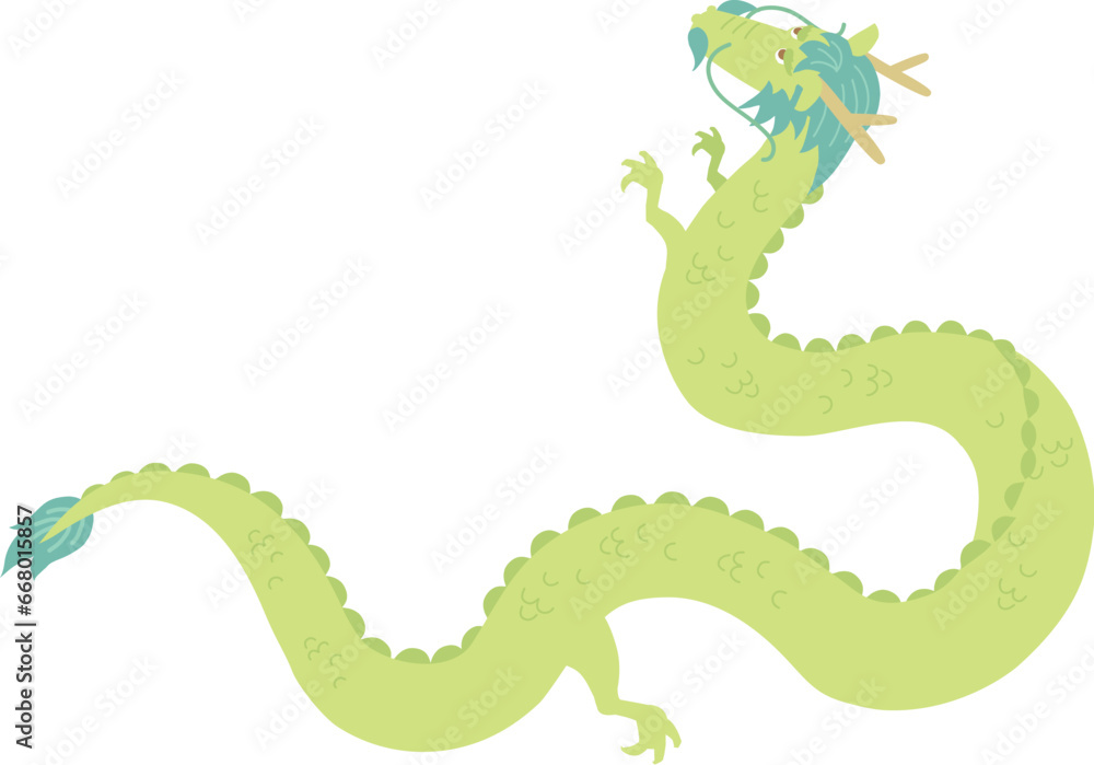 Fototapeta premium 昇り龍 イラスト