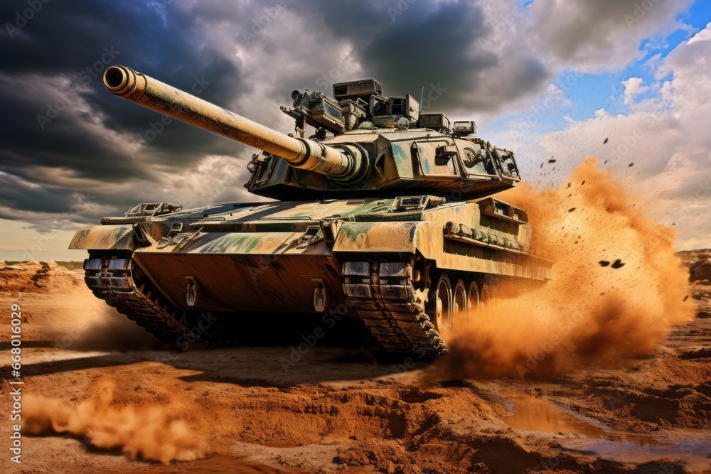 picture of a tank starting for war generative ai picture of a tank starting for war generative ai