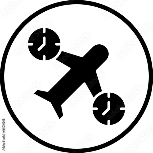 Jet Lag Icon Style