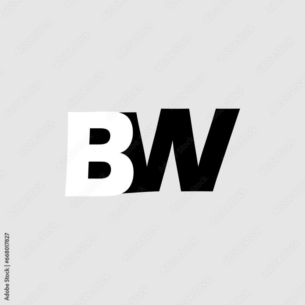 creative and unique BW letter logo for business company creative and unique BW letter logo for business company