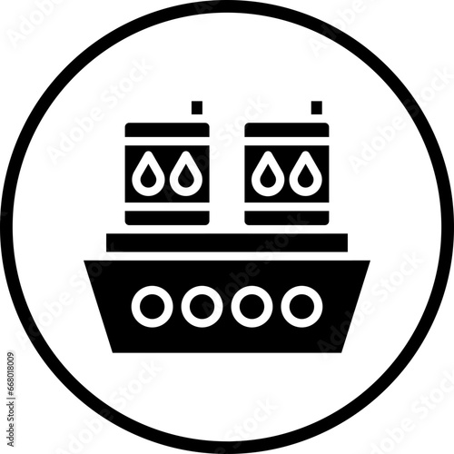 Ocean Oil Spill Icon Style