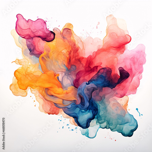abstract watercolor Splash colorful generative ai