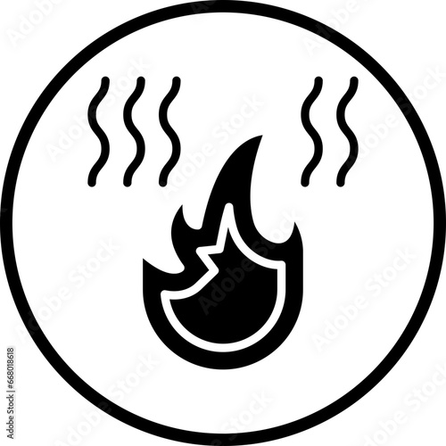 Fire Pollution Icon Style