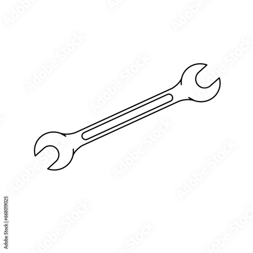 wrench isolated on white