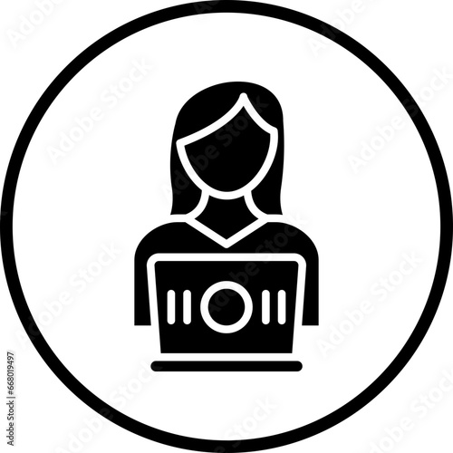 Female Blogger Icon Style